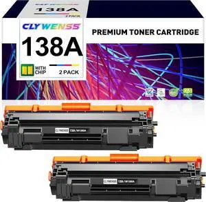 138A Black Toner Cartridge Replacement for HP 138A W1380A for HP Pro 3001dw 3001fdw MFP 3101fdw Printer (2-Pack)