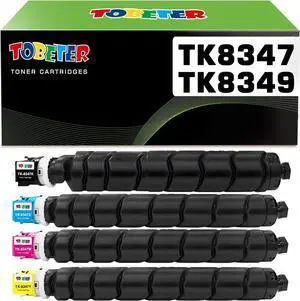 ToBeter TK-8347 TK8347 TK8349 Toner Cartridge Set High Capacity Compatible for Kyocera TASKalfa 2552ci 2553ci, Copystar CS2552ci CS2553ci Printer for TK-8347K TK-8347C TK-8347M TK-8347Y Toner,4PK 20K