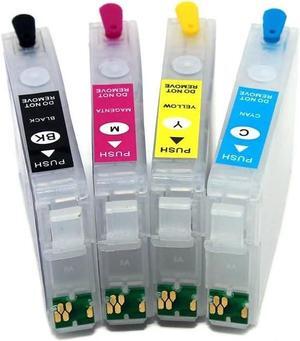 4PC/Set 222 Refill Ink Cartridge with Chip Compatible with Epson XP-5200 WF-2960 Printer