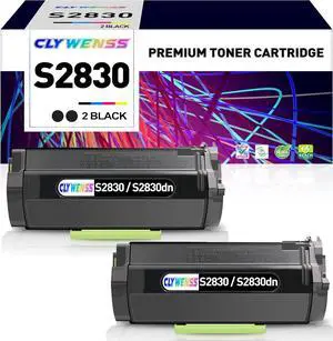 Ennovor S2830 Black Toner Cartridge Replacement for Dell S2830dn S2830 Toner | Work for Dell S2830dn S2830 dn S2830 Printer (High Yield - 8,500 Pages), 2-Pack, DEL-2830-2BK
