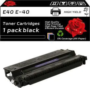Compatible for Canon E40 E-40 Toner Cartridges Work for Canon PC400 PC420 PC425 PC428 PC430 PC530 PC550 PC710 PC720 PC730 Printers, with Chip, High Yield 5000 Pages, Clear Printing (Black)
