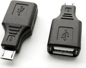 USB 2.0 Micro USB Male to USB Female OTG Adapter (2 Pack)
