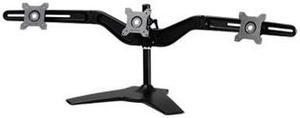 Amer Mounts Stand Based Triple Monitor Mount For Three 15"-24" Lcd/Led Flat Panel Screens