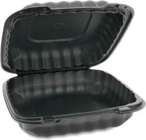 Pactiv Microwave Hinged Lid Containers, 8.31x8.35x3.1 YCNB08010000