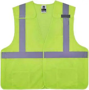 Ergodyne GloWear Hook & Loop Safety Vest Class 2 Large/X-Large Lime (8217BA)