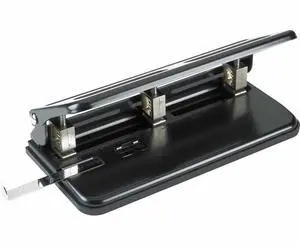 Business Source Heavy-duty Punch 3-Hole 9/32" 30 Sht Capacity Black 65625
