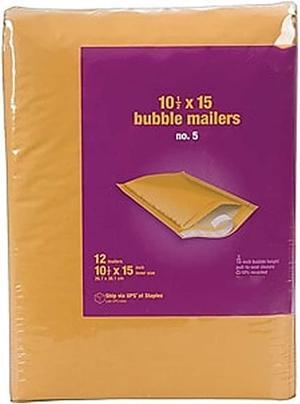 MyOfficeInnovations QuickStripe Bubble Mailers 10-1/2" x15" #5 12/Pack (51589) 657401