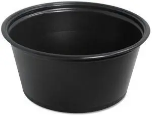 Dart Conex Complements Portion Cups 3.25oz Black 125/Sleeve 20 Sleeves/Ctn 325PCBLK Dart Conex Complements Portion Cups 3.25oz Black 125/Sleeve 20 Sleeves/Ctn 325PCBLK