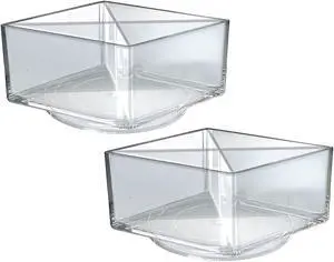 Azar 4 Compartment Plastic Rotating Organizer Clear 2/Box (556359)