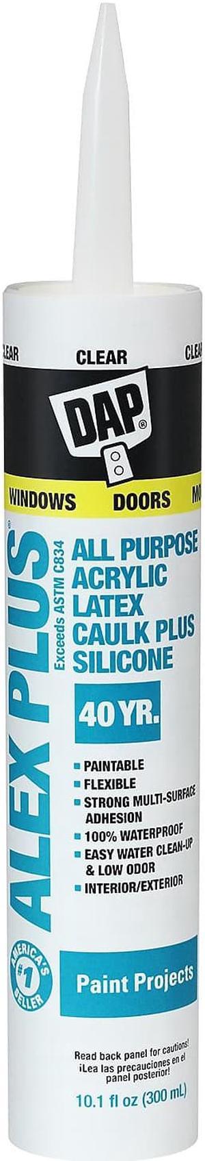 Dap Alex Plus Latex Caulk Plus Silicone 5.5 oz 7079818156