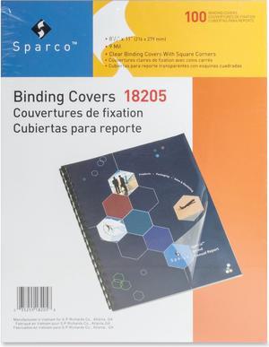 Sparco Presentatn Covers Sqre Cnr Pln 9mil 11"x8-1/2" 100/BX CL 18205