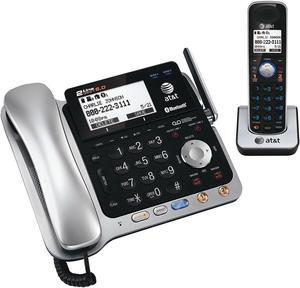 At&T Dect 6.0 2-line Connect-to-cell Corded/cordless Bluetooth Phone System TL86109