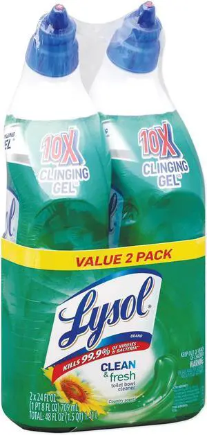 Lysol Power & Fresh Toilet Bowl Cleaner Country Scent 24 oz Banded Pack 2