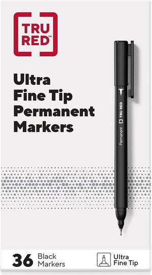 TRU RED Pen Permanent Markers Ultra Fine Tip Asst 12/Pack TR54531