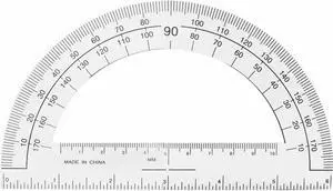 Sparco Plastic Protractor 6" Ruler Base Clear 01490