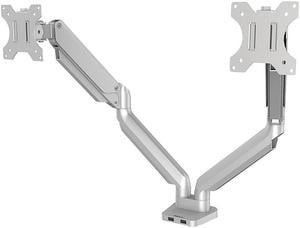 Fellowes Platinum Series Adjustable Dual Monitor Arm Up to 32" Silver 8056501