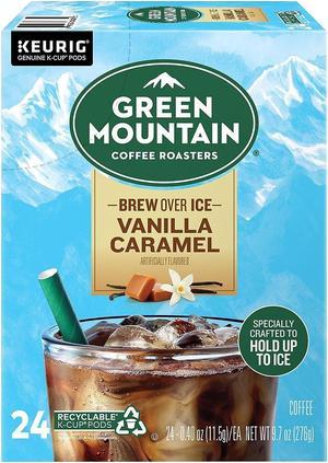 Green Mountain Coffee Roasters Brew Over Ice Vanilla Caramel, Single Serve Keurig  K-Cup Pods, Flavored Iced Coffee, 12 Count