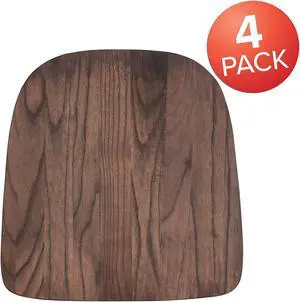 Flash Furniture Wood Seat Rustic Walnut 4 Pack (4CH31230M1D)