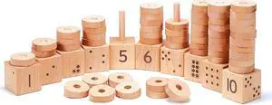 Yellow Door 1-10 Natural Number Stacker Set Natural Wood Shades (YUS1133) Yellow Door 1-10 Natural Number Stacker Set Natural Wood Shades (YUS1133)