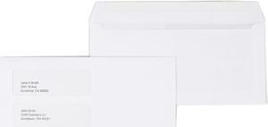 MyOfficeInnovations Gummed Double-Window 4 3/16" x 9" Envelopes for Laser Forms We 1000/Bx 381911