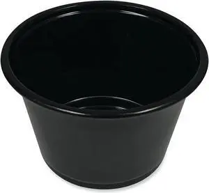 Boardwalk Souffle/Portion Cups 4 oz Polypropylene Black 2 500/Carton PRTN4BL