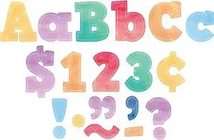 Teacher Created Resources 4" Bold Block Letters Combo Pack Watercolor 230 Characters Per Pack 3 Packs (TCR8889-3)
