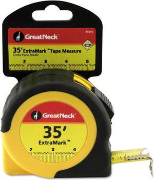 Great Neck ExtraMark Tape Measure 1" x 35ft Steel Yellow/Black 95010