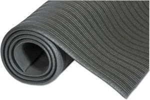 Crown Ribbed Vinyl Anti-Fatigue Mat 24 x 36 Gray FL2436GY