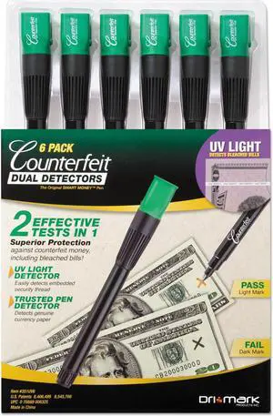 Dri-Mark Counterfeit Money Detection System US dollar 351UV6