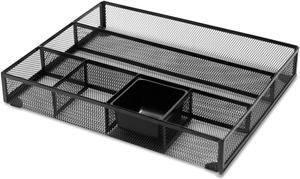 Universal Metal Mesh Drawer Organizer 15 x 11 7/8 x 2 1/2 Black 20021