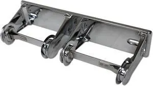 Impact Double Roll Toilet Tissue Dispenser 12.3 x 4.25 x 2.7 Chrome 1 Dozen 2501CT