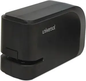 UNIVERSAL Electric Half-Strip Stapler w/Staple Channel Release 20-Sheet Capacity Black 43120
