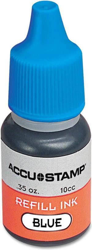 COSCO ACCU-STAMP Gel Ink Refill Blue 0.35 oz Bottle 090682