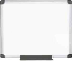 MasterVision Value Melamine Dry Erase Board 24 x 36 White Aluminum Frame MA0312170MV