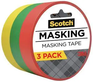 Scotch Expressions Masking Tape .94" x 20 yds. Red Yellow Green 200573