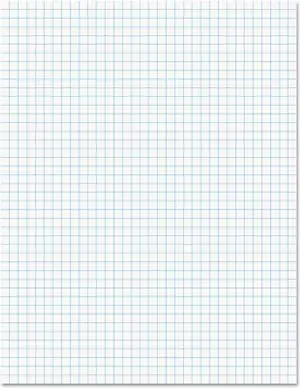 Universal Economy Ruled Writing Pads Quadrille 8 1/2" X 11 3/4" White 50 Sheets 1 dozen 20631