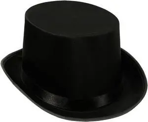 Beistle Satin Sleek Top Hat One Size Black 60839-BK
