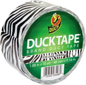 Duck Colored Duct Tape 9 mil 1.88" x 10 yds 3" Core Zebra 1398132