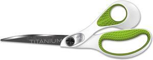 Westcott Carbo Titanium Bonded Scissors 9" Long Bent Handle White/Green 16445