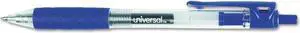Universal Comfort Grip Clear Retractable Gel Ink Roller Ball Pen Blue Ink .7mm 36/Pack 39911