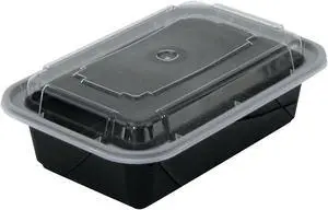 Pactiv Versatainers Black/clear 24oz 5 X 7 1/4 X 2 150/Ct NC838B