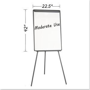 MasterVision Basic Tripod Melamine Presentation Easel 22 1/2 x 42 White/Black EA2300045