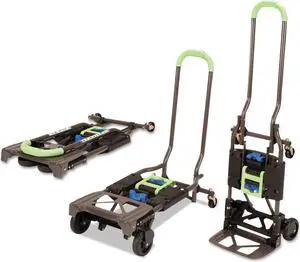 Cosco 2-in-1 Multi-Position Hand Truck and Cart 16 5/8 x 12 3/4 x 49 1/4 Blue/Green 12222PBG1E