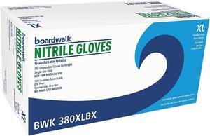 Boardwalk Disposable General-Purpose Nitrile Gloves X-Large Blue 4 mil 100/Box 380XLBXA