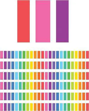 Teacher Created Resources Straight Border Trim 3" x 35' Colorful Stripes 6/Pack (TCR8339-6)
