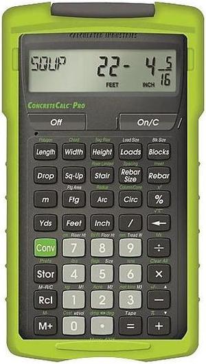 Calculated Industries ConcreteCalc Pro (4225) Construction Calculator Green