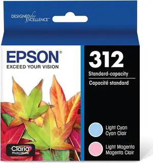 Epson T312 Claria Standard Capacity Ink Cartridge, 3 Pack, Cyan/Magenta/Yellow