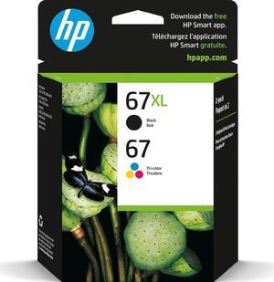 67XL Black/HP 67 Tri-Color Ink Cartridges High/Standard Yield 2/Pack 3YP30AN#140
