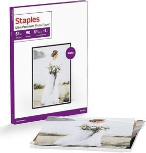 Staples Ultra Premium Matte Photo Paper 8.5" x 11" 50/Pack (19895-CC) 19895-CC/US