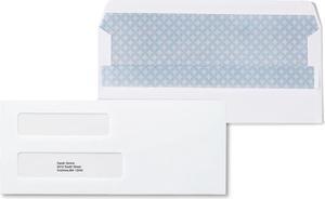Staples Self Seal Self Seal Security Tinted #8 Double Window Envelopes 3 5/8" x 8 5/8" White 500/Box (ST28732-CC)